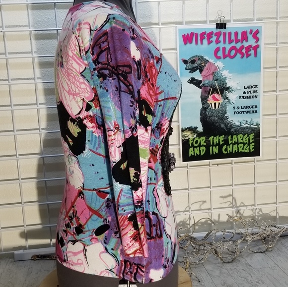 Alberto Makali Multicolor Beaded & Sequined Top - Picture 2 of 8